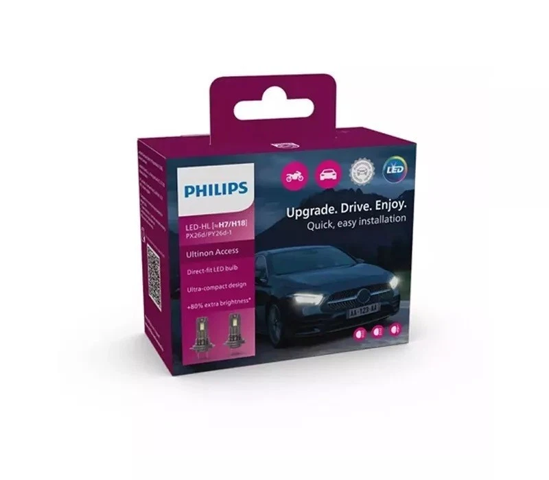 KIT 2 LAMPADE LED H7 6.000 K ULTINON ACCESS PHILIPS 11972U2500CX - Immagine 1 di 1