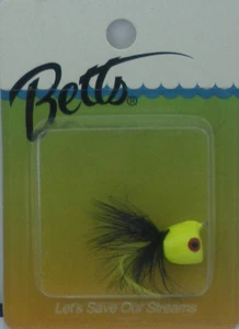 Betts 803-8-5 Hot Pop Bug #8 Chr Head Black Hackle Chr Streamer - Picture 1 of 1