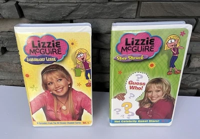 Lizzie McGuire Estrella Impresionada / Moda Lizzie VHS Lote de 2 Hilary Duff Disney Foto 1 de 4