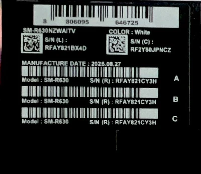 Cuffie Stereo Samsung Galaxy Buds 3 Pro R630 Bluetooth Wireless BIANCO - Immagine 1 di 2