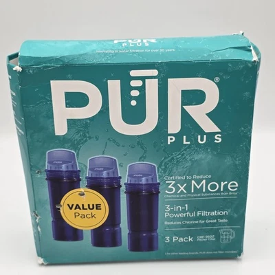Pur PLUS Water Filter Pitcher Replacement 3-Pack CRF950Z Sealed - Image 1 of 4