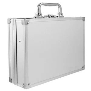 Metal Briefcase Hard Case 10x7x3 Inch Aluminum Briefcases for Men Toolbox Org... - Bild 1 von 9