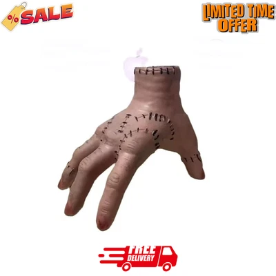 Halloween Miércoles Addams Familia Cosa Mano, Decoración Halloween, Realista Sc Foto 1 de 4