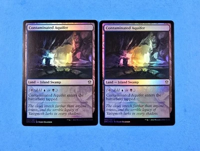 2x Contaminated Aquifer Dominaria United 2022 DMU Mtg Magic Card Land 245 Foil - Image 1 of 2