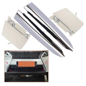 L & R Front Tow Hook Cover + Trim Strip fit for Lexus RX350 RX450h 12-2015 - Picture 1 of 7