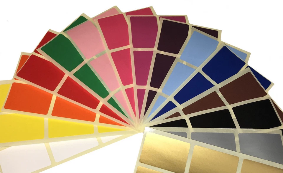 Large 50 x 70mm Rectangular - Colour Coded Stickers / Sticky Filing Labels - Image 1 of 1