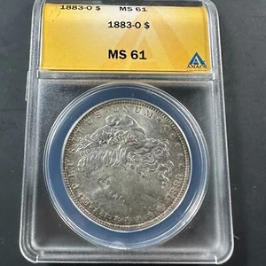 1883-O $1 Morgan Silver Dollar, ANACS MS61 (84368) - Picture 1 of 2
