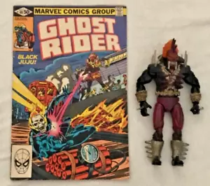 Figura de acción Marvel's Ghost Rider 2006 Toy Biz y Ghost Rider Comic No.60 1981 - Imagen 1 de 8