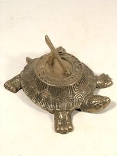 Vintage Messing Turtle Sonnenuhr Display Brassbell Co 20.3cm x 17.8cm