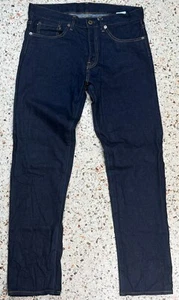 Pantalones de mezclilla con ribete elástico raro azul japonés para hombre hechos en Japón talla 31 (32x29,5) - Imagen 1 de 12