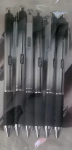 TUL Retractable Gel Pens, Medium, 0.7 mm, Gray Barrel/Black Ink 6 pk SHIPS FREE - Picture 1 of 6