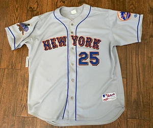 Camiseta deportiva de carretera gris 100% auténtica de los Rawlings de los Mets de Nueva York - talla 52 - personalizada - Imagen 1 de 12