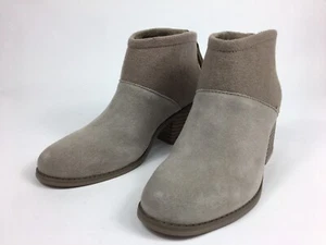 Toms Lacy Bootie Ankle Boot Desert Taupe Brown Suede Felt Zipper Women’s Size 6 - Picture 1 of 6
