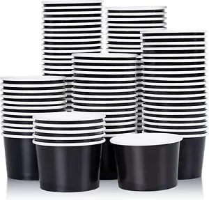 Paper Ice Cream Cups, 100-Pack 9-oz Disposable Dessert Bowls for Hot and - Picture 1 of 8