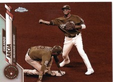 2020 Topps Chrome Sepia Refractor Orlando Arcia #140 Milwaukee Brewers