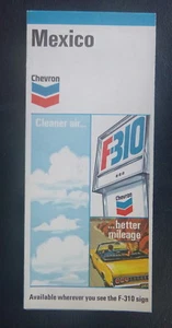 1973 Mexico  road map Chevron map gas city inserts - Picture 1 of 4