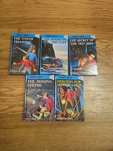 HARDY BOYS BOOK LOT #1-5 Franklin Dixon Flashlight Hardcover Books Very Good Con - Picture 1 of 4