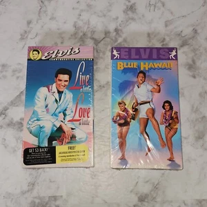 Elvis Movies Lot of 2 VHS Live a Little Love a Little and Blue Hawaii NEW - Picture 1 of 2