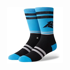Stance NFL California Panthers Sideline Crew Socks Size L 9-12 - Picture 1 of 4
