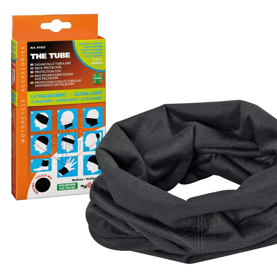 LAMPA SALVACOLLO TUBOLARE ULTRALEGGERO fascia multiuso bandana foulard - Immagine 1 di 1