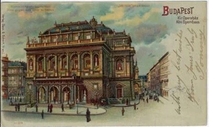1900 Hold to Light Postcard Royal Opera House Budapest Meteor - Picture 1 of 2