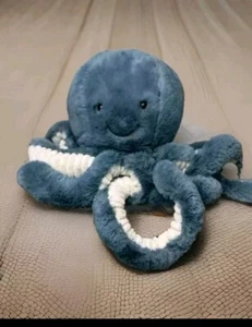 BRAND NEW Jellycat Storm Octopus Soft Blue & Cream Sea Creature 10" BNWT - Picture 1 of 6