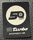 Véritable patch brodé tissu Porsche Design 911 Turbo 50 ans 4,5 cm x 6 cm