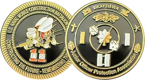 NMCB ELEVEN ~ WARDROOM COIN ~ 1,75" - Bild 1 von 4