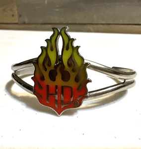 G&S Gordon & Smith Biker Bracelet Silver Fire Harley Biker Mint Condition - Picture 1 of 7