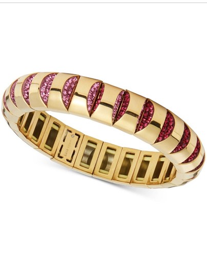 Bracciale elastico KATE SPADE capesante a fette ROSA e ARANCIO con sacchetto logo P1