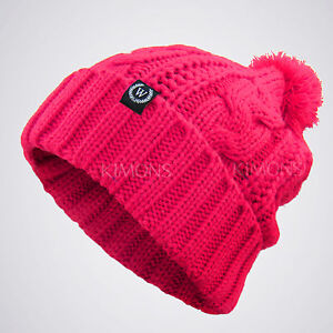 Cable POM-POM Knit Slouchy Baggy Beanie Solid Winter Hat Ski Cap Skull Women