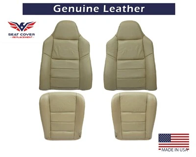 2003 2004 2005 2006 2007 Ford F250 F350 F450 Lariat XLT Tan Leather Seat Covers  - Image 1 of 4