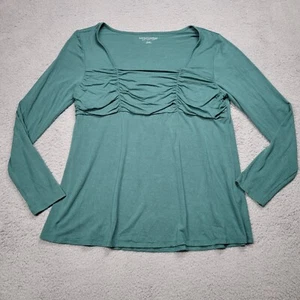 Soft Surroundings Shirt Damen Extra Large Grün U-Ausschnitt Langarm Oberteil - Bild 1 von 11