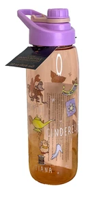 Disney Princess Icons Tritan Water Bottle Plastice Twist Top Handle 28 Ounces - Picture 1 of 10