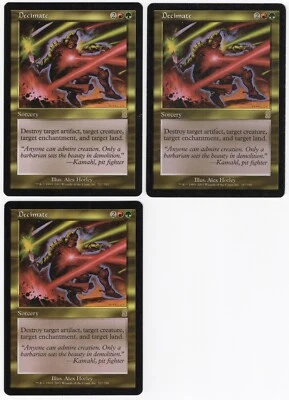 Decimate x3 3x 2001 Odyssey Multi-Color Rare Sorcery MTG SP - NM AZ1 - Image 1 of 2