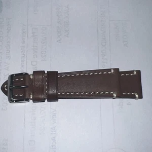 Braunes Leder Uhrenarmband 24 mm Hadley Roma Stil Nummer MS855 - Bild 1 von 4
