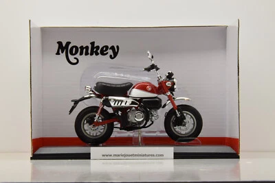 HONDA MONKEY 125 RED AOSHIMA 1/12 NEUVE EN BOITE MONTÉE USINE - Photo 1/4