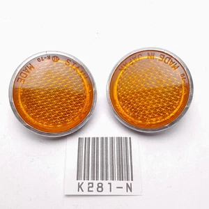 Honda CB100 CB175 CB125 CA175 SL175 S90Z Front Fork Reflectors NOS #3 - Picture 1 of 5