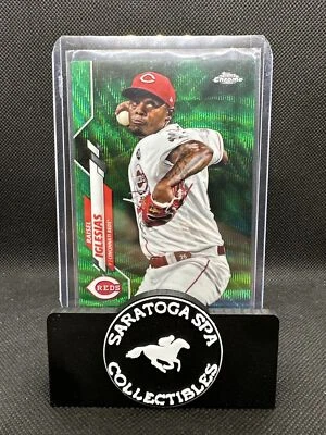 2020 Topps Chrome #175 Raisel Iglesias Green Wave Refractor /99 Cincinnati Reds - Image 1 of 4