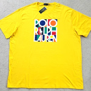 Polo Ralph Lauren Herren Color Block Big Pony Tee Gelb T-Shirt Big & Tall 1XB - Bild 1 von 9