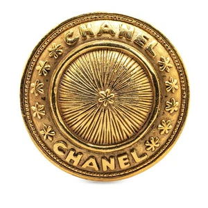 CHANEL vintage logo Brooch Women 【Used】 - Picture 1 of 4