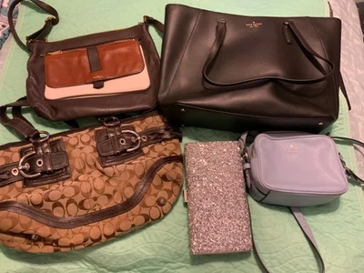 Lot #3, 5 Various Name Brand Purses, Coach, Kate Spade, Fossil & More - Image 1 of 4