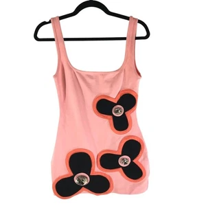 Area Minikleid kristallverziert Blumen Ponte ärmellos rosa S - Bild 1 von 6