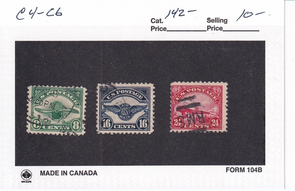 U.S.: Sc # C4-C6, Used (E15525) - Image 1 of 1