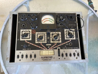 Probador de tubos de vacío SUPREME Instruments 589-A de colección para piezas o reparación Foto 1 de 4