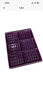 4 X Molde para gofres de silicona Epicure púrpura nuevo en paquete X 4 nuevo - Imagen 1 de 2
