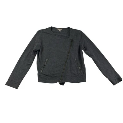 Chaqueta de Moto Banana Republic para Mujer Petite M Gris Asimétrica Cremallera Suéter Abrigo Foto 1 de 4