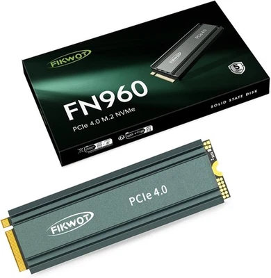 LOTE de Disco Duro Fikwot M.2 SSD 1TB 2TB 4TB NVMe PCIe 4.0 PS5 SSD Con Disipador Térmico Foto 1 de 4