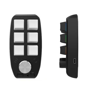 Gaming Mini Programming Macro Keyboard RGB Custom Knob Keyboard 6 Keys 1 Knob f - Picture 1 of 12