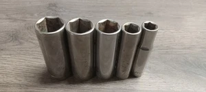 CRAFTSMAN 5pc 3/8 Drive Deep SAE Sockets, G Series, 6 Point USA Made - Picture 1 of 3